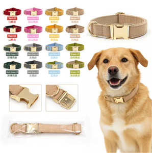 Hundehalsband der Wildleder-Serie – Hochwertiges, zweifarbiges Designer-Halsband aus Wildlederimitat | Heyri Pet OEM/ODM Gro&szlig;handel