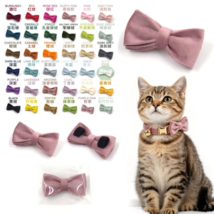Katzenfliege aus Samt – 36 traditionelle Farben, abnehmbarer Klettverschluss, das s&uuml;&szlig;este Katzenfoto-Accessoire des Jahres