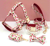 Juego de arn&eacute;s y correa para collar de perro de frutas y flores: paquete de primavera/verano de 6 piezas | 17 estampados florales, dise&ntilde;o de patente, OEM de 20 piezas