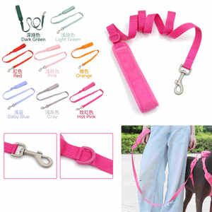 カラフルなボタンのスポーツ犬用リード - コーデュロイ & ナイロン製ウォーク リード、ハイブリッド亜鉛/プラスチック クリップ & ハンズフリー D リング ハンドル付き